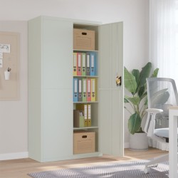 vidaXL Armario archivador de acero gris claro 90x40x180 cm