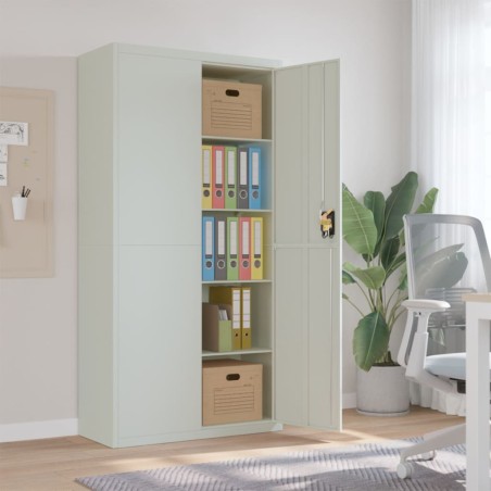 vidaXL Armario archivador de acero gris claro 90x40x180 cm