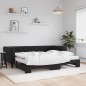 vidaXL Sofá cama nido con colchón terciopelo negro 90x200 cm vidaXL Sofá cama nido con colchón terciopelo negro 90x200 cm