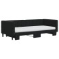 vidaXL Sofá cama nido con colchón terciopelo negro 90x200 cm vidaXL Sofá cama nido con colchón terciopelo negro 90x200 cm