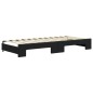 vidaXL Sofá cama nido con colchón terciopelo negro 90x200 cm vidaXL Sofá cama nido con colchón terciopelo negro 90x200 cm