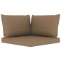vidaXL Juego de muebles de jardín 9 piezas con cojines taupe vidaXL Juego de muebles de jardín 9 piezas con cojines taupe