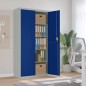 vidaXL Armario archivador de acero gris claro y azul 90x40x180 cm