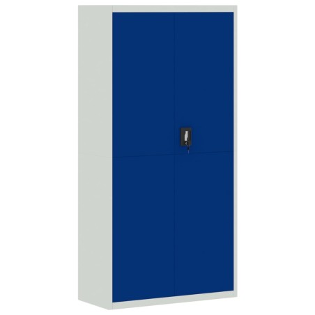 vidaXL Armario archivador de acero gris claro y azul 90x40x180 cm