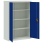 vidaXL Mueble de oficina de metal gris y azul 90x40x140 cm vidaXL Mueble de oficina de metal gris y azul 90x40x140 cm