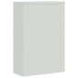 vidaXL Armario de oficina de acero gris 90x40x140 cm  