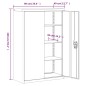vidaXL Armario de oficina de acero gris 90x40x140 cm  