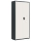 vidaXL Armario archivador de acero gris antracita y blanco 90x40x200cm