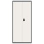 vidaXL Armario archivador de acero gris antracita y blanco 90x40x200cm