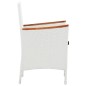vidaXL Juego de comedor de jardín 5 piezas ratán sintético blanco vidaXL Juego de comedor de jardín 5 piezas ratán sintético blanco