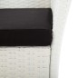 vidaXL Juego de comedor de jardín 5 piezas ratán sintético blanco vidaXL Juego de comedor de jardín 5 piezas ratán sintético blanco