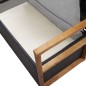 vidaXL Banco de almacenaje ratán sintético madera acacia negro 115 cm vidaXL Banco de almacenaje ratán sintético madera acacia negro 115 cm