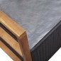 vidaXL Banco de almacenaje ratán sintético madera acacia negro 115 cm vidaXL Banco de almacenaje ratán sintético madera acacia negro 115 cm