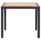 vidaXL Set de comedor de jardín 5 pzas y cojines ratán sintético negro vidaXL Set de comedor de jardín 5 pzas y cojines ratán sintético negro