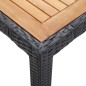 vidaXL Set de comedor de jardín 5 pzas y cojines ratán sintético negro vidaXL Set de comedor de jardín 5 pzas y cojines ratán sintético negro