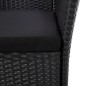 vidaXL Set de comedor de jardín 5 pzas y cojines ratán sintético negro vidaXL Set de comedor de jardín 5 pzas y cojines ratán sintético negro