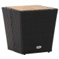 vidaXL Mesa de centro ratán PE y madera maciza acacia 41,5x41,5x43 cm vidaXL Mesa de centro ratán PE y madera maciza acacia 41,5x41,5x43 cm