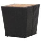 vidaXL Mesa de centro ratán PE y madera maciza acacia 41,5x41,5x43 cm vidaXL Mesa de centro ratán PE y madera maciza acacia 41,5x41,5x43 cm
