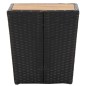 vidaXL Mesa de centro ratán PE y madera maciza acacia 41,5x41,5x43 cm vidaXL Mesa de centro ratán PE y madera maciza acacia 41,5x41,5x43 cm