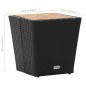 vidaXL Mesa de centro ratán PE y madera maciza acacia 41,5x41,5x43 cm vidaXL Mesa de centro ratán PE y madera maciza acacia 41,5x41,5x43 cm