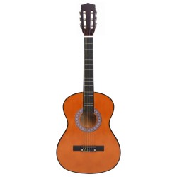 vidaXL Guitarra clásica niños y principiantes madera de tilo 3/4 36"       