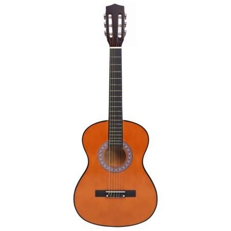 vidaXL Guitarra clásica niños y principiantes madera de tilo 3/4 36"       