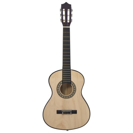 vidaXL Guitarra clásica para principiantes y niños madera tilo 1/2 34"   
