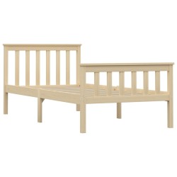vidaXL Estructura de cama de madera maciza de pino clara 100x200 cm 