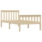 vidaXL Estructura de cama de madera maciza de pino clara 100x200 cm 