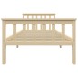 vidaXL Estructura de cama de madera maciza de pino clara 100x200 cm 