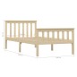 vidaXL Estructura de cama de madera maciza de pino clara 100x200 cm 