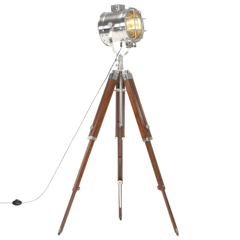 vidaXL Lámpara de suelo con trípode madera maciza de mango 165 cm vidaXL Lámpara de suelo con trípode madera maciza de mango 165 cm