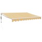 vidaXL Toldo retráctil automático amarillo y blanco 3x2,5 m vidaXL Toldo retráctil automático amarillo y blanco 3x2,5 m