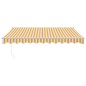 vidaXL Toldo retráctil automático amarillo y blanco 3x2,5 m vidaXL Toldo retráctil automático amarillo y blanco 3x2,5 m