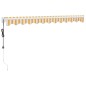 vidaXL Toldo retráctil automático amarillo y blanco 3x2,5 m vidaXL Toldo retráctil automático amarillo y blanco 3x2,5 m