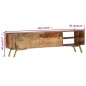 vidaXL Mueble para TV madera maciza de sheesham 140x30x40 cm
