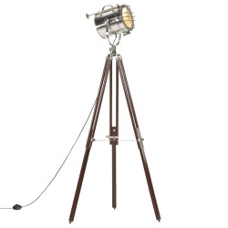 vidaXL Lámpara de trípode madera maciza de mango 180 cm    