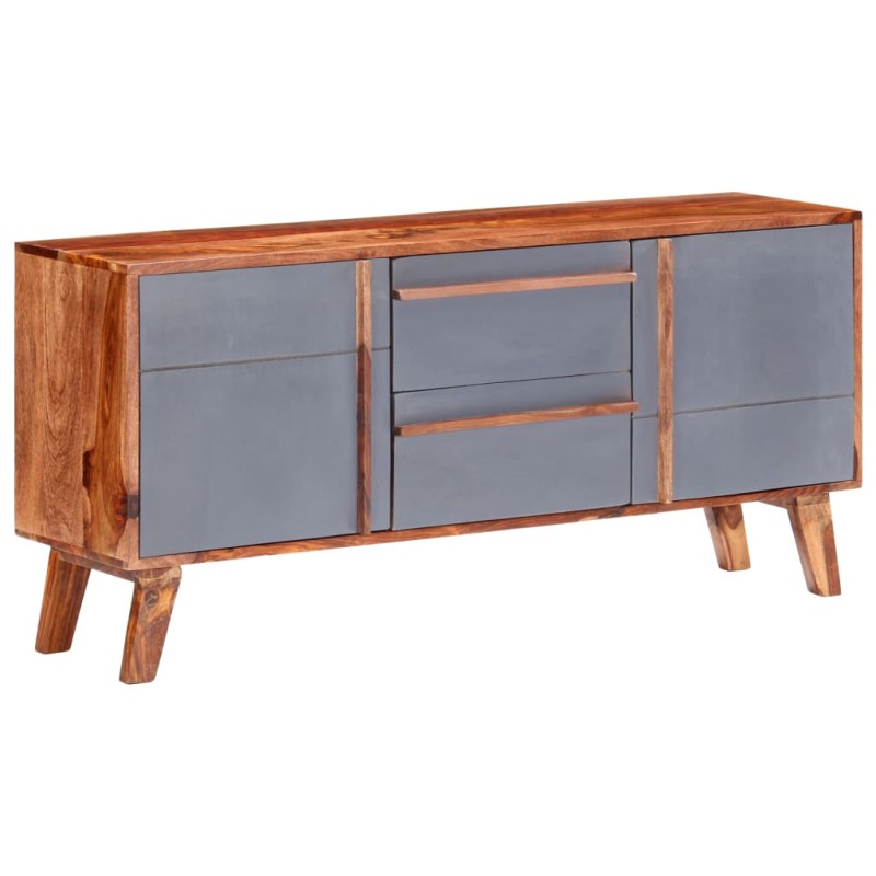 vidaXL Aparador de madera maciza de Sheesham gris 120x30x55 cm vidaXL Aparador de madera maciza de Sheesham gris 120x30x55 cm