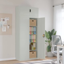 vidaXL Armario archivador de acero gris claro 90x40x220 cm