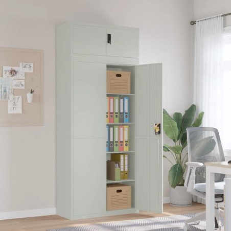 vidaXL Armario archivador de acero gris claro 90x40x220 cm