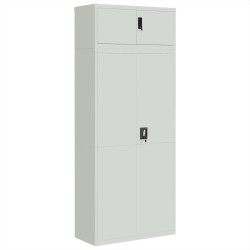 vidaXL Armario archivador de acero gris claro 90x40x220 cm