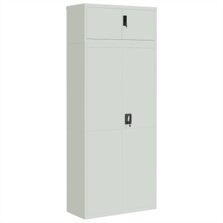 vidaXL Armario archivador de acero gris claro 90x40x220 cm