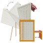 vidaXL Silla Strandkorb con cojines ratán sintético madera rojo blanco vidaXL Silla Strandkorb con cojines ratán sintético madera rojo blanco