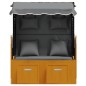 vidaXL Silla Strandkorb cojines ratán sintético madera negro antracita vidaXL Silla Strandkorb cojines ratán sintético madera negro antracita