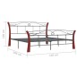 vidaXL Estructura de cama de metal negra 140x200 cm vidaXL Estructura de cama de metal negra 140x200 cm