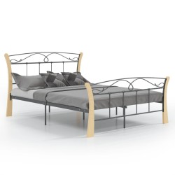vidaXL Estructura de cama de metal negra 120x200 cm