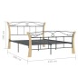 vidaXL Estructura de cama de metal negra 120x200 cm vidaXL Estructura de cama de metal negra 120x200 cm