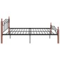 vidaXL Estructura de cama metal y madera maciza de roble 180x200 cm vidaXL Estructura de cama metal y madera maciza de roble 180x200 cm
