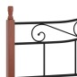 vidaXL Estructura de cama metal y madera maciza de roble 180x200 cm vidaXL Estructura de cama metal y madera maciza de roble 180x200 cm