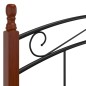 vidaXL Estructura de cama metal y madera maciza de roble 140x200 cm 